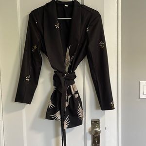 Kimono blazer crane